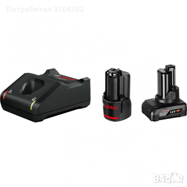 Bosch комплект зарядно GAL 12V-40 с 2 акумулаторни батерии(2Ah и 4Ah), 1600A01NC9  , снимка 1