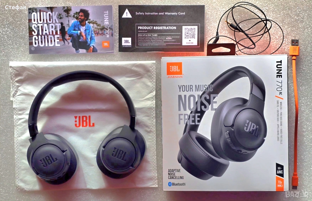 Безжични слушалки Оver-ear JBL Tune 770NC, Adaptive Noise Cancelling, Bluetooth, Multi-Point, снимка 1