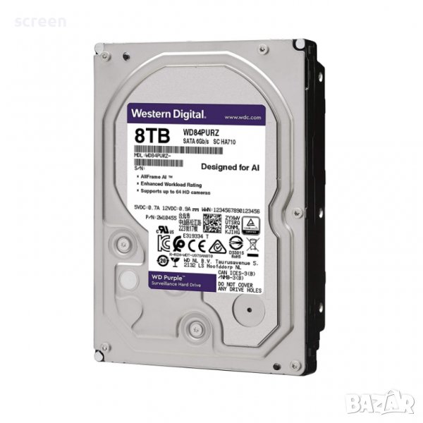 Хубави и здрави Hard Drive WD Purple 8TB хард диск, снимка 1