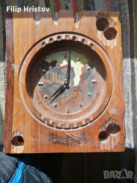 Стенен часовник от естествено дърво, снимка 1
