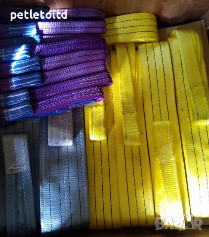 Сапани полиестерни 1,2,3,4 тона плоски, Стоманени въжета, Скоби за въжета, Обтегачи, Шегели, Шпилки