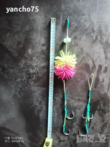 монтаж за сом " двоен таралеж"160 гр+ повод по избор , снимка 2 - Такъми - 50111806