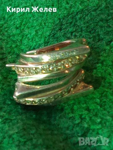 ПРЕКРАСНИ ДИЗАЙНЕРСКИ СРЕБЪРНИ СКЪПОЦЕННИ ОБЕЦИ РОДИРАНО СРЕБРО 925 с ФАСЕТИРАН ЦИРКОНИЙ 34389, снимка 3 - Обеци - 39665970