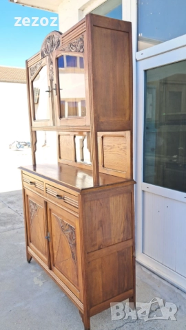 Шкаф антикварен масив №49, снимка 3 - Шкафове - 51522983