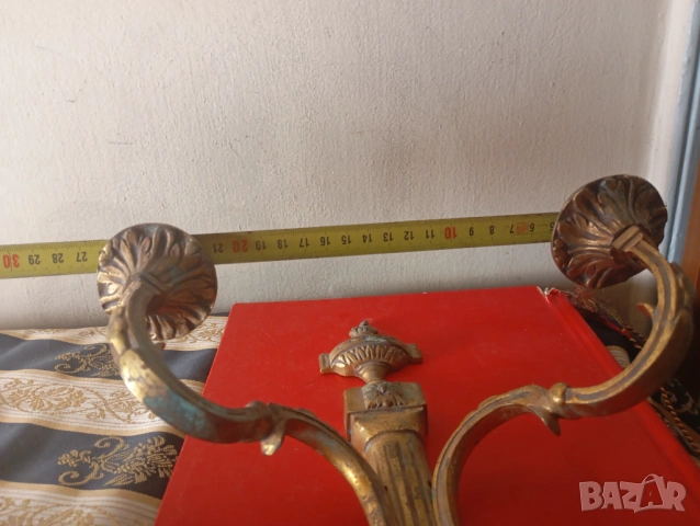Бароков свещник за стена, снимка 3 - Лампи за стена - 54098365