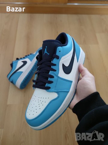 Nike Air Jordan 1 Low UNC Blue Нови Оригинални Обувки Маратонки Размер 42 Номер Кецове Снукърси Сини, снимка 8 - Маратонки - 39339513