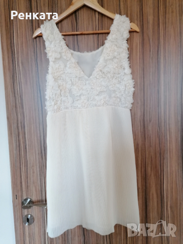 Уникална Рокля цвят шампанско, снимка 9 - Рокли - 36510291