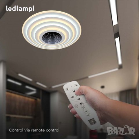 LED Плафониера 125W Димиране+Дистанционно Управление 3in1, снимка 4 - Лампи за таван - 42268808
