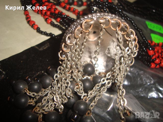 ТУАРЕГСКА ТЮРКОАЗЕНА САЧАНЕНА ОГЪРЛИЦА ТРАДИЦИОНЕН НАЦИОНАЛЕН НАКИТ с ХИЛЯДИ МЪНИСТА и КОРАЛ 15202, снимка 9 - Колиета, медальони, синджири - 30711707