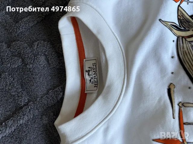 Hermes блуза бяла, снимка 2 - Блузи - 56442474