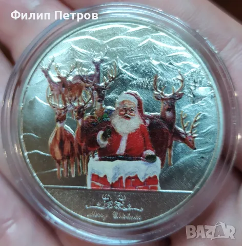 Коледно - новогодишен плакет в защитна капсула . Merry Christmas and Happy New Year, снимка 7 - Нумизматика и бонистика - 48410795