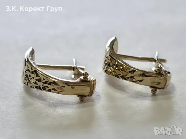 Дамски златни обеци 14К 585 / 1.39 гр., снимка 4 - Обеци - 56241913