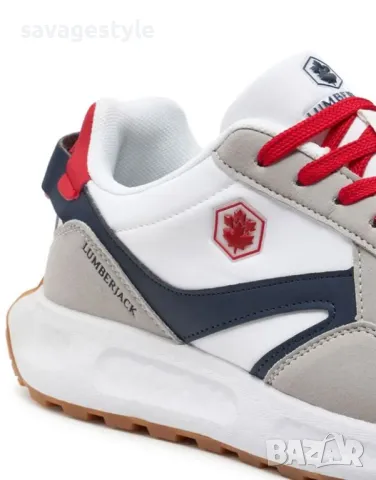 Мъжки маратонки LUMBERJACK Tania Shoes White/Navy/Red, снимка 5 - Маратонки - 49205364