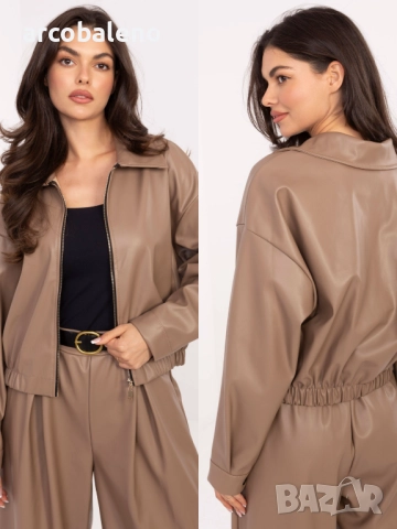 Дамско яке от еко кожа с цип, 5цвята , снимка 8 - Якета - 52162915