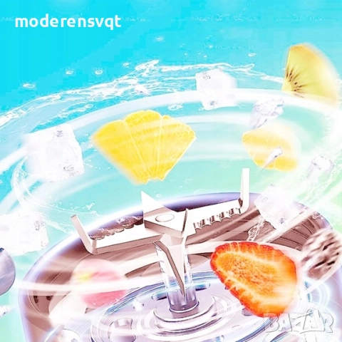 МИНИ БЛЕНДЕР С ВИСОКА МОЩНОСТ 50W 750МЛ LED ДИСПЛЕЙ 3 РЕЖИМА НА РАБОТА БЕЗЖИЧЕН, снимка 2 - Блендери - 51935313