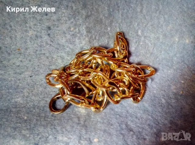 ПОЗЛАТЕНО ВИНТИДЖ ПЛЕТКА СИНДЖИРЧЕ ЛАНЕЦ ВЕРИЖКА КЮСТЕК 38866, снимка 6 - Колиета, медальони, синджири - 47285386