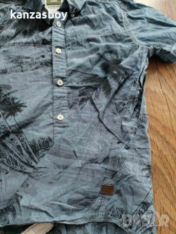 g-star swell palm shirt - страхотна мъжка риза КАТО НОВА М, снимка 3 - Ризи - 51097390