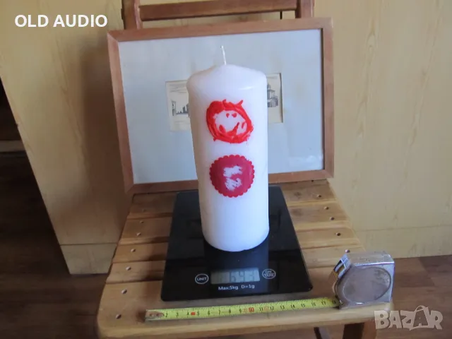 голяма декоративна свещ, снимка 1