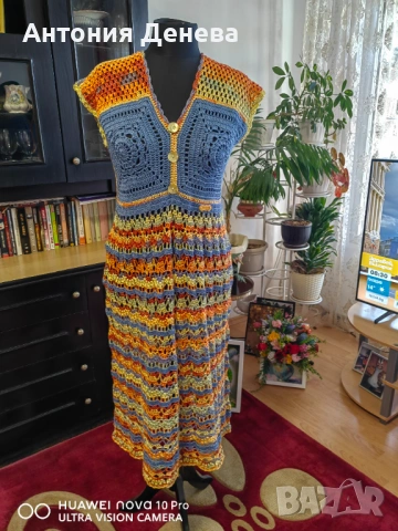 Лятна рокля изработена на една кука , снимка 6 - Рокли - 54325245