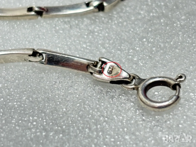 Дамска Сребърна Гривна (проба 925)- 5,42 грама, снимка 7 - Гривни - 52573246