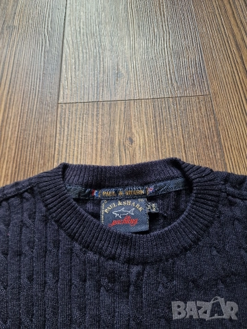 Страхотен мъжки пуловер PAUL & SHARK размер 2ХL, снимка 3 - Пуловери - 52569376