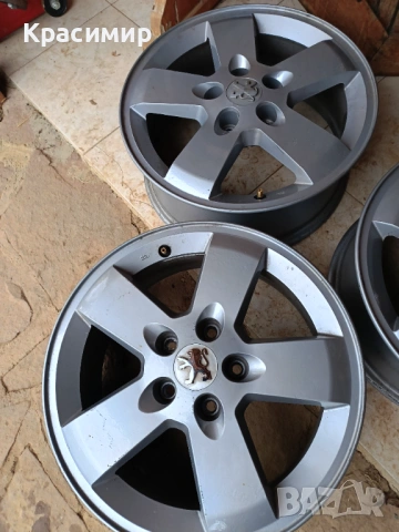 Оригинални алуминиеви джанти за Peugeot - 16 цола , снимка 4 - Гуми и джанти - 53061619
