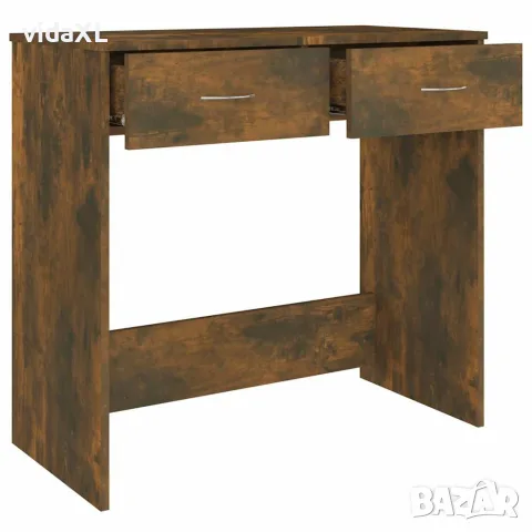 vidaXL Бюро, опушен дъб, 80x40x75 см, инженерно дърво, снимка 6 - Бюра - 56148030