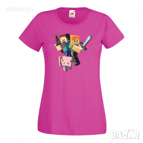 Дамска тениска майнкрафт Minecraft 2 Minecraft,Игра,Забавление,подарък,Изненада,Рожден Ден., снимка 10 - Тениски - 36520772
