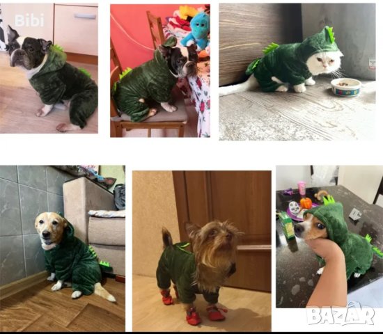 Плюшен гащеризон Тигър или Динозавър за куче/котка, снимка 6 - За кучета - 42840999