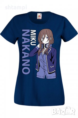 Дамска тениска The Quintessential Quintuplets Miku Nakano,Анимация,игра,Празник,Повод., снимка 6 - Тениски - 38074642