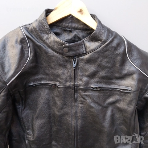 НАЙ ДОБРАТА ОФЕРТА Мъжко рокерско кожено яке с протектори Crivit sport, снимка 3 - Аксесоари и консумативи - 52628028