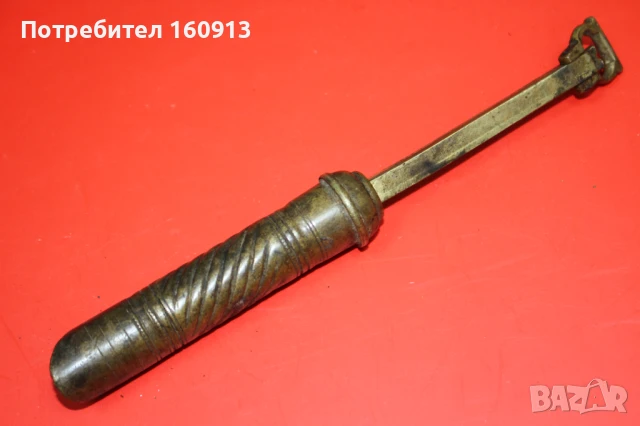 Османски балкански дозатор за барут за кремъчни капсулни пушки пищови., снимка 7 - Антикварни и старинни предмети - 51121463