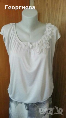 Дамски комплект от пола и блуза в сиво и синьо👗🍀M/L,L👗🍀арт.653, снимка 2 - Комплекти - 29718430