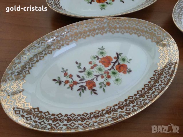 Стар български порцелан с позлата , снимка 2 - Антикварни и старинни предмети - 30295246