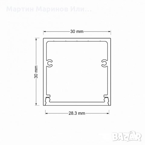 LED Осветително тяло 30 ОМ,15 w,1 метър,Черен, снимка 3 - Лед осветление - 30603621