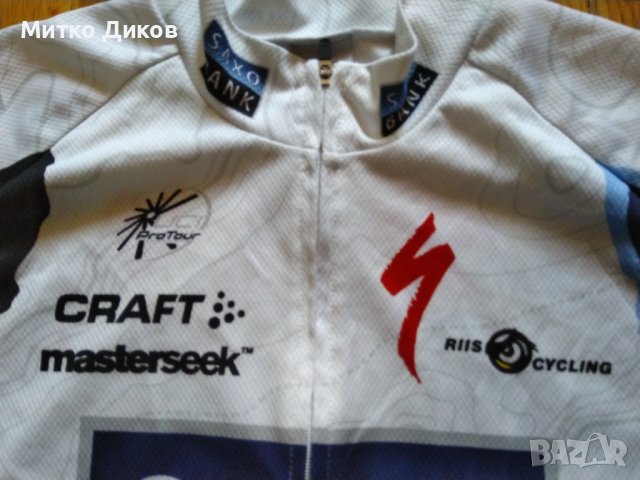 Колездачна тениска на Крафт маркова на тима Саксо банк размер Л, снимка 3 - Велосипеди - 42614817