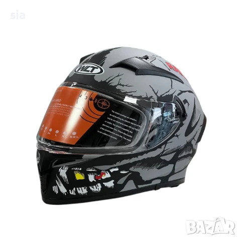 Каска за мотор, Мото шлем, очила и визьор, 4 размера, Matt Grey, снимка 8 - Аксесоари и консумативи - 46173650