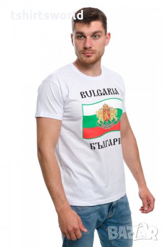 Нова национална мъжка тениска с трансферен печат България - знаме и герб, снимка 10 - Тениски - 28079899