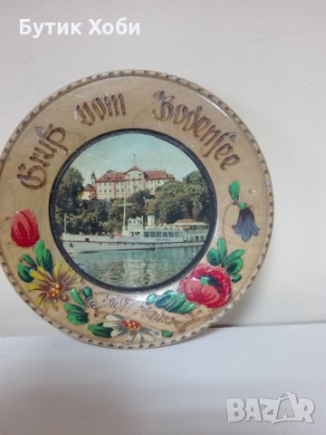 Дървена декоративна немска чиния, снимка 7 - Други ценни предмети - 31561726
