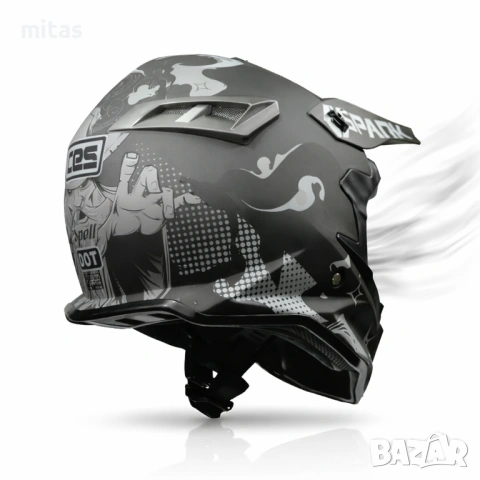 Кросова каска SPARK, Full Face, DOT Сертификат, Размер: L, снимка 4 - Аксесоари за велосипеди - 47281175