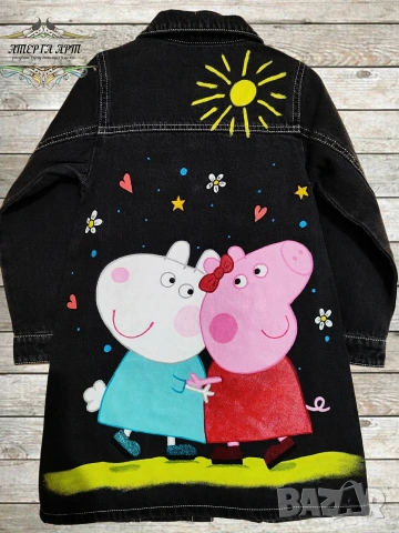 Стилно яке с ръчно рисувани герои - двама герои, снимка 14 - Детски якета и елеци - 53298509