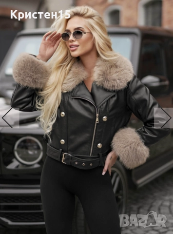 Ново зимно кожено яке, снимка 5 - Якета - 52935591