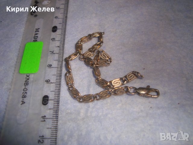 СТАРА ПОСРЕБРЕНА РЕТРО ВИНТИДЖ ГРИВНА РЯДКА ПЛЕТКА - МЕЧА СТЪПКА НЕРЪЖДАЕМА СТОМАНА 28403, снимка 5 - Гривни - 37395554