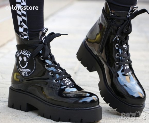 Равни боти - черни - SM3, снимка 3 - Дамски боти - 37718654