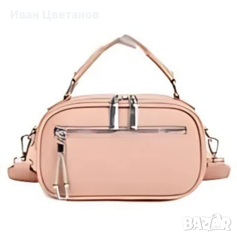 Модерна дамска чанта с ципове в различни цветове, снимка 3 - Чанти - 50869928