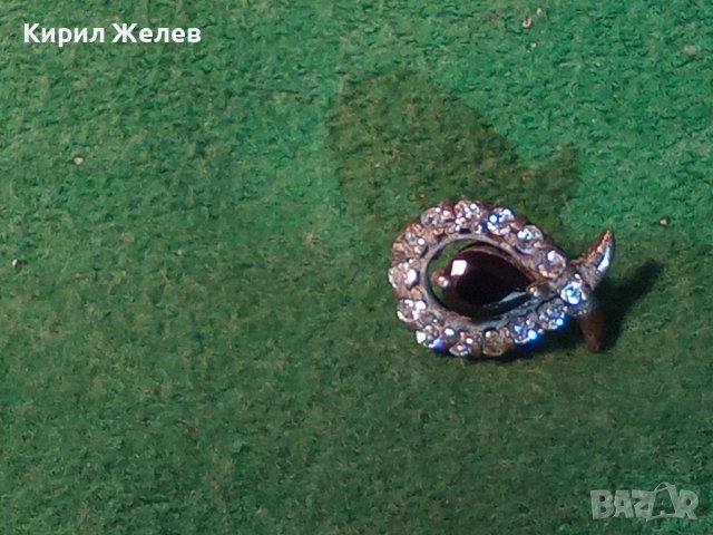 СТАРА СРЕБЪРНА СКЪПОЦЕННА РЕТРО АРТ ОБЕЦА ОКСИДИРАНО СРЕБРО с МАРКАЗИТ и ЦИРКОНИ 32368, снимка 12 - Антикварни и старинни предмети - 38360763