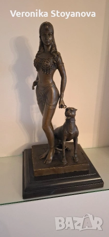 Бронзова статуетка-Клеопатра, снимка 6 - Колекции - 53997849