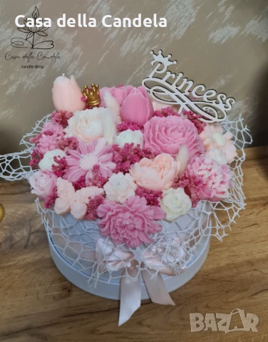 Букет от соеви свещи