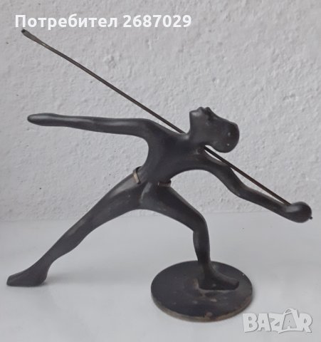 фигури от метал: Метална статуетка - човек с копие, златна рибка, момче, Сингапур мерлион, снимка 4 - Статуетки - 31110664