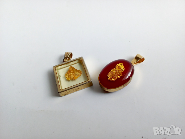 винтидж позлатена висулка със Самородно злато , снимка 5 - Антикварни и старинни предмети - 44688710
